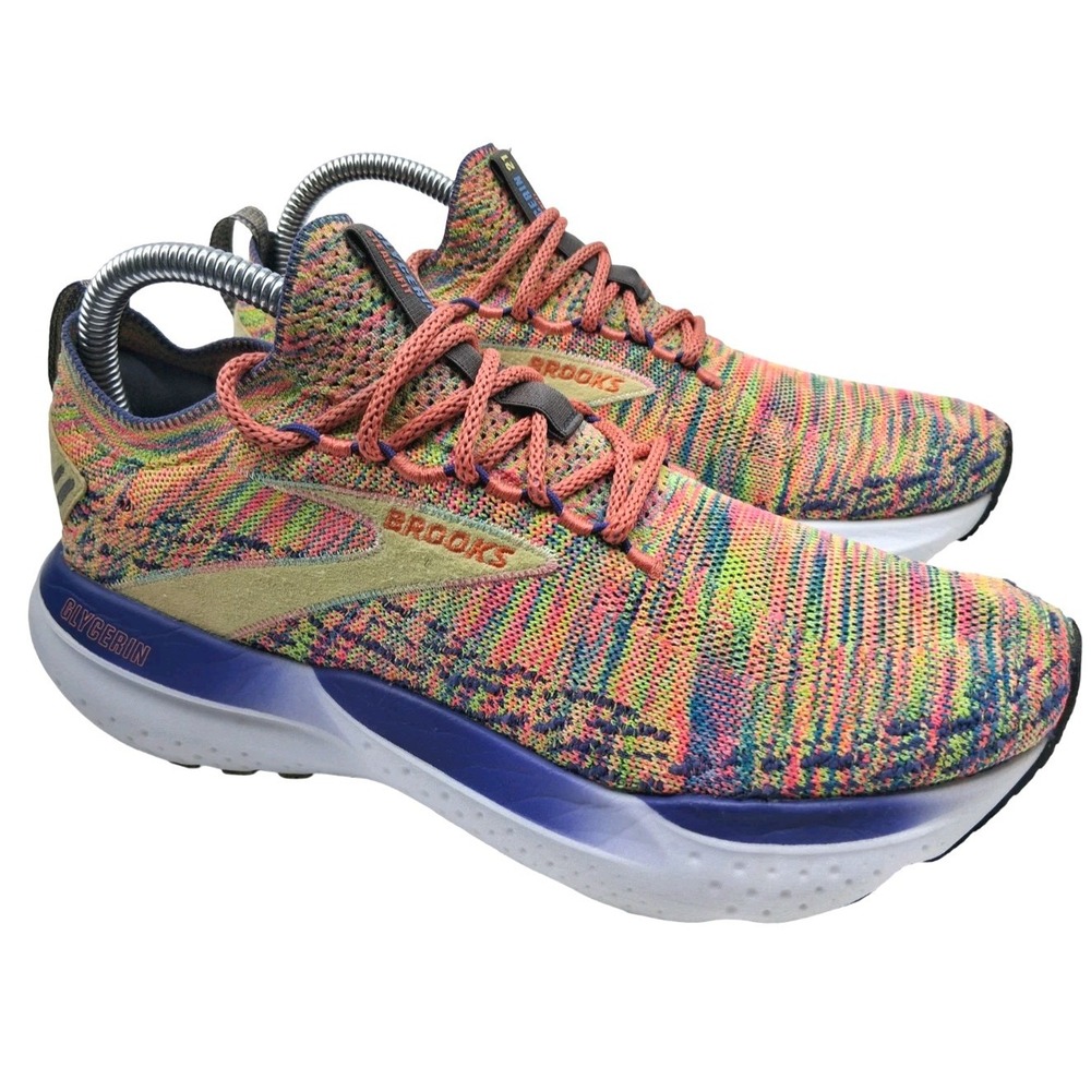 Brooks Shoes Womens Size 8 Multicolor Glycerin 21 Knit Running Sneakers